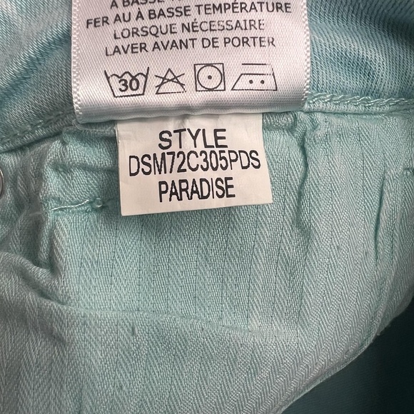 Dear John Shorts Womens 28 Blue Paradise Gigi High Rise Distressed Denim Raw Hem - Picture 7 of 12